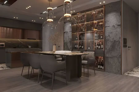 Cross-section of insulated wine cellar wall assembly in Franklin, TN