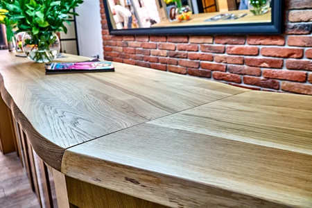 walnut live edge kitchen island in Brentwood, TN
